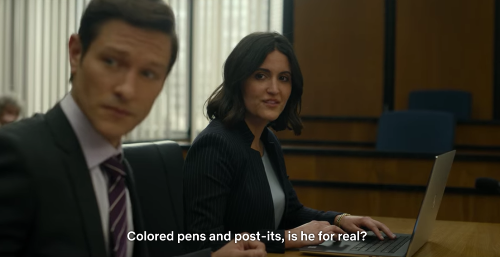 "Colored pens and post-its, is he for real?"