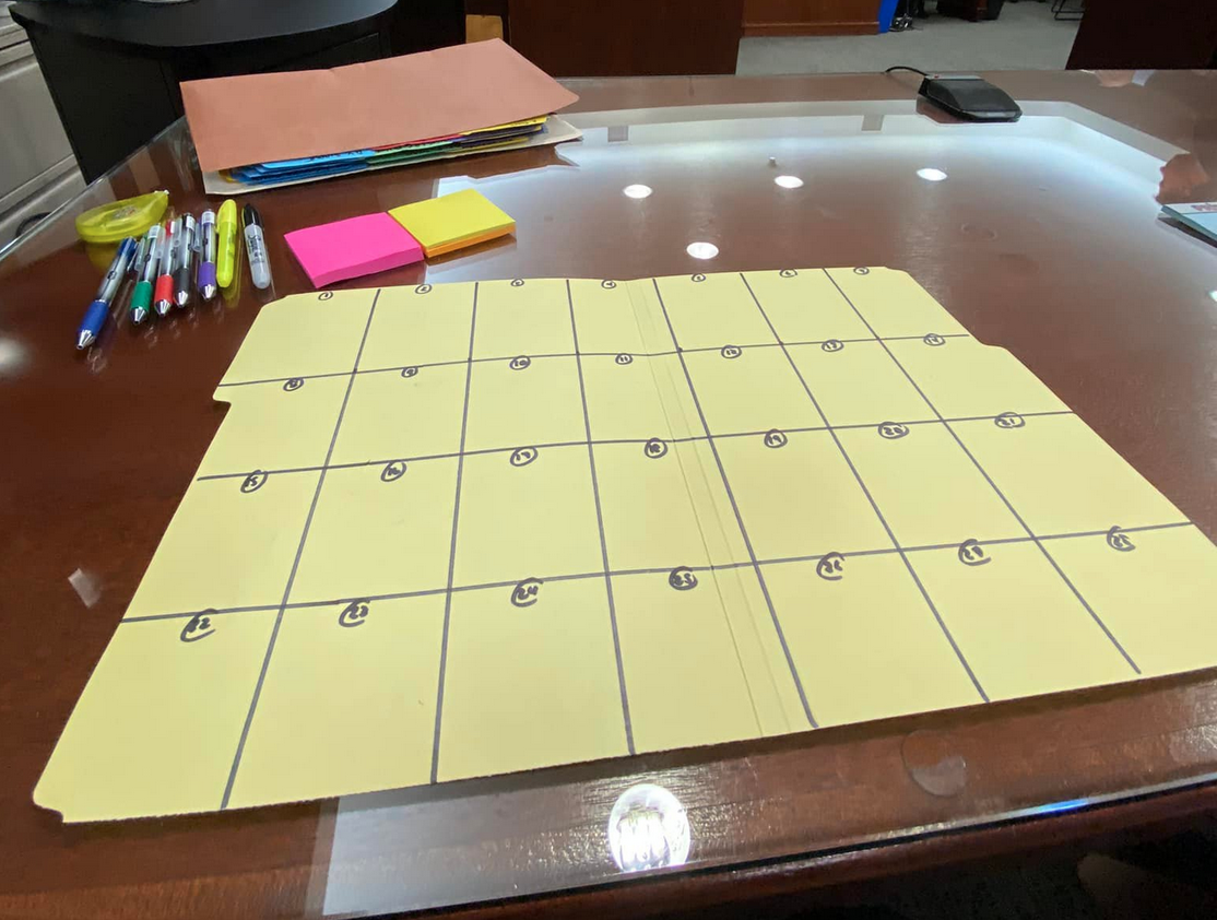 A colorful, clear way to organize your venire