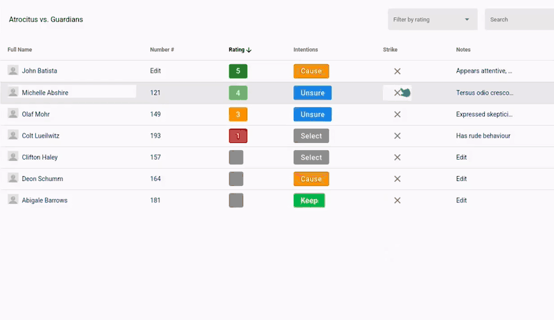 Track strikes – for your side and theirs!